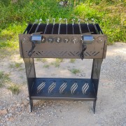 Мангал с электроприводом стационарный на 10 шампуров.