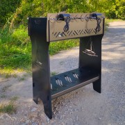 Мангал с электроприводом стационарный на 10 шампуров.