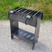 Мангал с электроприводом стационарный на 10 шампуров.