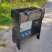 Мангал с электроприводом стационарный на 10 шампуров.