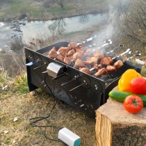 Мангал з автоповоротом на 8 шампурів ( товщина металу 2мм )