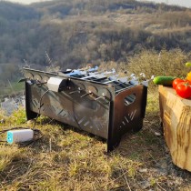 Мангал з автоповоротом на 8 шампурів ( товщина металу 2мм )