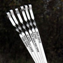 Набор шампуров с металлическими ручками и гравировкой 6шт.