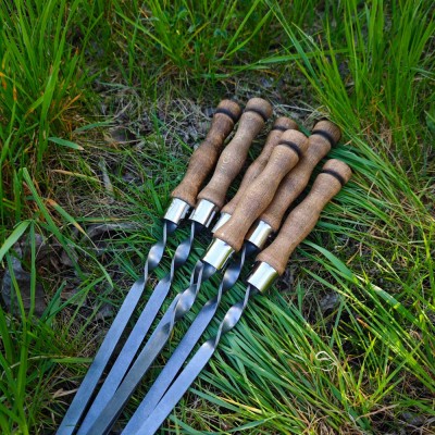 Набор шампуров с деревянными ручками Набор шампуров с деревянными ручками