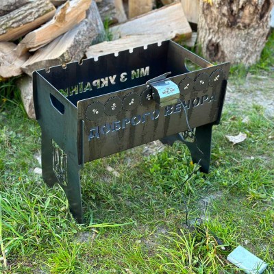 Мангал з автоповоротом на 8 шампурів — для дачі, кафе або подарунка Мангал з автоповоротом на 8 шампурів — для дачі, кафе або подарунка