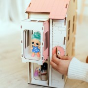 Кукольный Домик для LOL c мебелью и лифтом