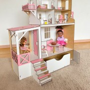 Кукольный домик для LOL и БАРБИ c мебелью и лифтом