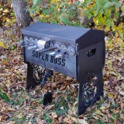 Мангал с автоповоротом шампуров и крышкой