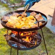 Сковорідка з диска, борони 50 см з підставкою для вогнища