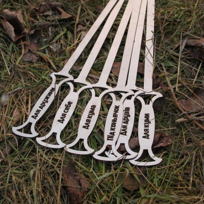 Набор шампуров с эксклюзивными ручками 6 шт. Набор шампуров с эксклюзивными ручками 6 шт.