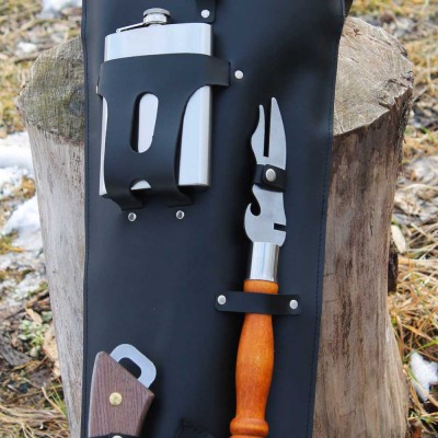 Набор шампуров в эксклюзивном кожаном чехле. Набор шампуров в эксклюзивном кожаном чехле.