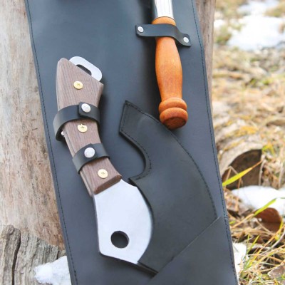 Набор шампуров в эксклюзивном кожаном чехле. Набор шампуров в эксклюзивном кожаном чехле.