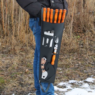 Набор шампуров в эксклюзивном кожаном чехле. Набор шампуров в эксклюзивном кожаном чехле.