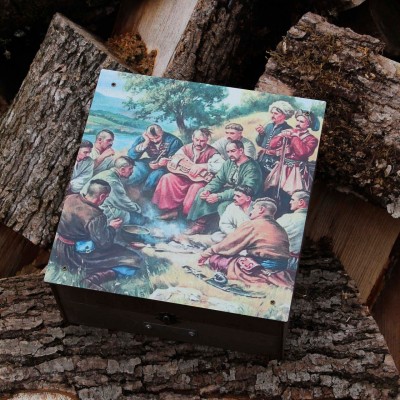 Алкогольный наливатор-дозатор напитков на 4 рюмки с принтом (Казаки біля вогнища) Алкогольный наливатор-дозатор напитков на 4 рюмки с принтом (Казаки біля вогнища)