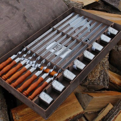 Набор шампуров с деревянными ручками (Гетман) Набор шампуров с деревянными ручками (Гетман)