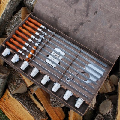 Набор шампуров с деревянными ручками (Гетман) Набор шампуров с деревянными ручками (Гетман)