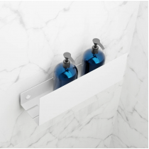 Полиця для ванної, душа металева з нержавіючої сталі з бортом