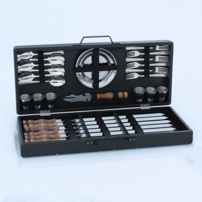 Набір шампурів у дерев'яному кейсі "Отаман"