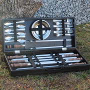 Набор шампуров в деревянном кейсе "Осавул"