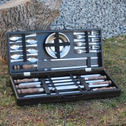 Набор шампуров в деревянном кейсе "Осавул"