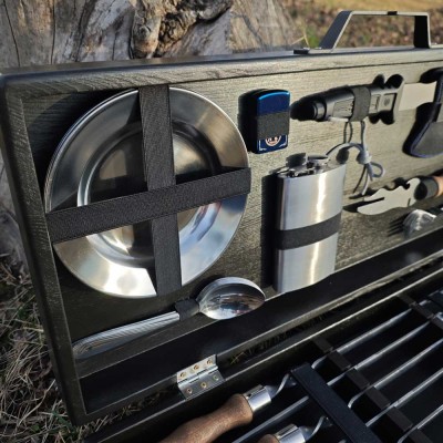 Набор шампуров в деревянном кейсе "Козацкий" Набор шампуров в деревянном кейсе "Козацкий"