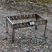 Автоматическая шашлычница Туристическая из нержавейки на ножках на 8 шт