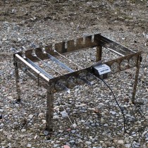 Автоматична шашличниця Туристична з нержавійки на ніжках на 8 шт