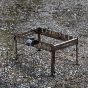 Автоматическая шашлычница Туристическая из нержавейки на ножках на 8 шт