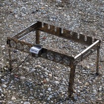 Автоматична шашличниця Туристична з нержавійки на ніжках на 8 шт