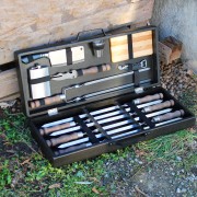 Набор для гриля и барбекю в деревянном кейсе "Хозяйственный"