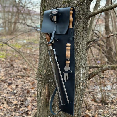 Набор шампуров с деревянными ручками в кожаном чехле Archer Набор шампуров с деревянными ручками в кожаном чехле Archer