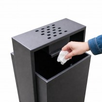 Урна вулична з попільничкою, 50 л — металева з порошковим покриттям