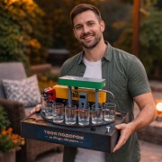 Алкогольный наливатор АЗС на 4 рюмки
