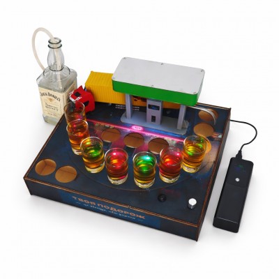 Алкогольный наливатор АЗС на 4 рюмки Алкогольный наливатор АЗС на 4 рюмки