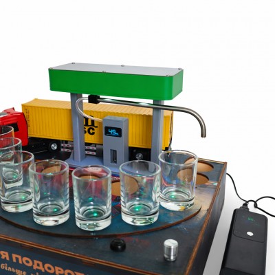 Алкогольный наливатор АЗС на 4 рюмки Алкогольный наливатор АЗС на 4 рюмки