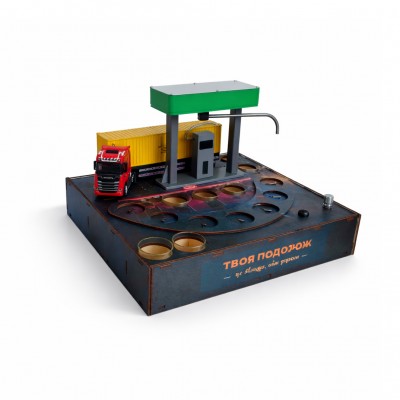 Алкогольный наливатор АЗС на 4 рюмки Алкогольный наливатор АЗС на 4 рюмки