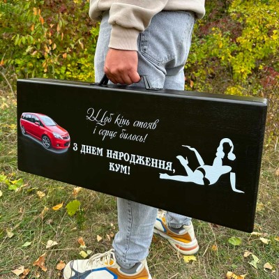 Набор шампуров в деревянном кейсе "Осавул" Набор шампуров в деревянном кейсе "Осавул"