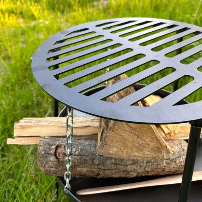 Сковорода с диска, бороны 50 см с подставкой для очага Сковорода с диска, бороны 50 см с подставкой для очага