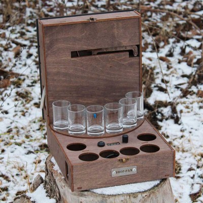 Алкогольний наливатор-дозатор напоїв на 4 чарки з принтом Алкогольний наливатор-дозатор напоїв на 4 чарки з принтом